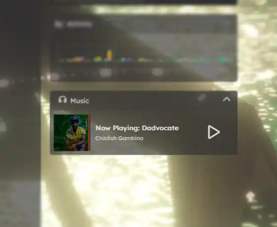 Example of ListenBrainz music tile on OshiSocial profile